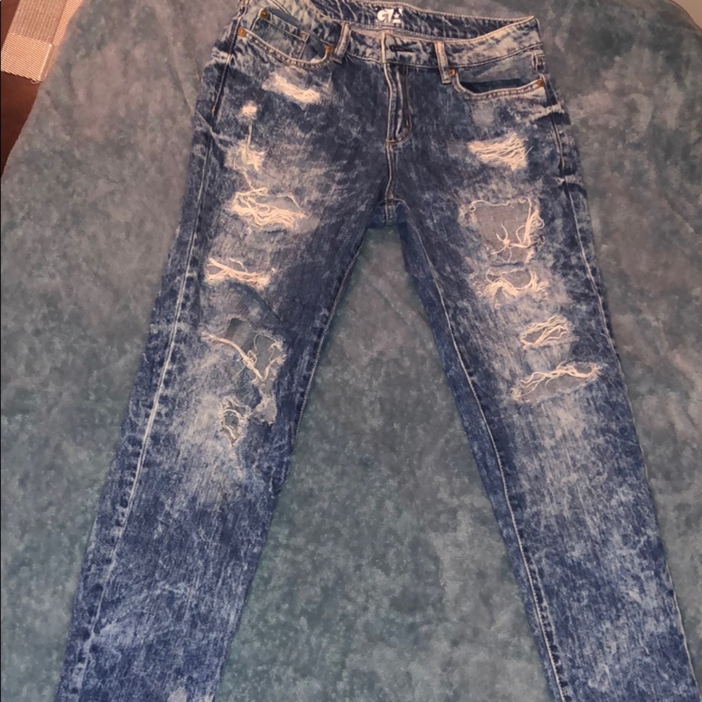 GARAGE Acid wash, boyfriend jeans